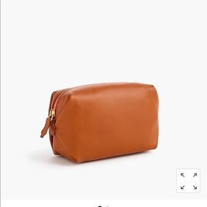 J Crew Harper mini dopp kit in Italian leather